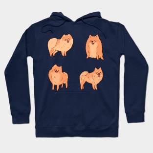 pomeranian illustration pack Hoodie